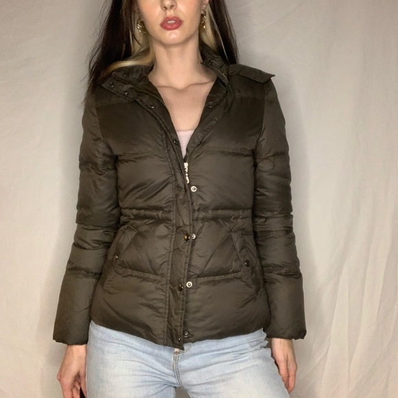 Cour Carre Womens Green Puffer Jacket 